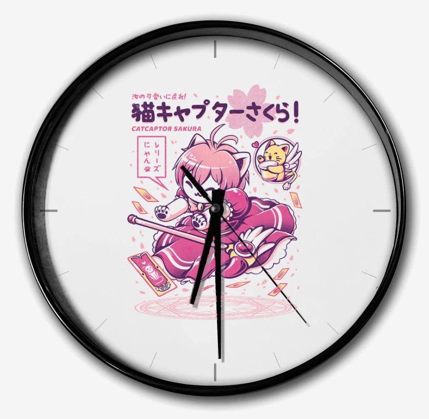 Reloj Blanco de Sakura Cat Captor