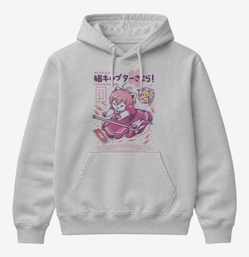 Poleron Canguro básico Gris Melange de Sakura Cat Captor