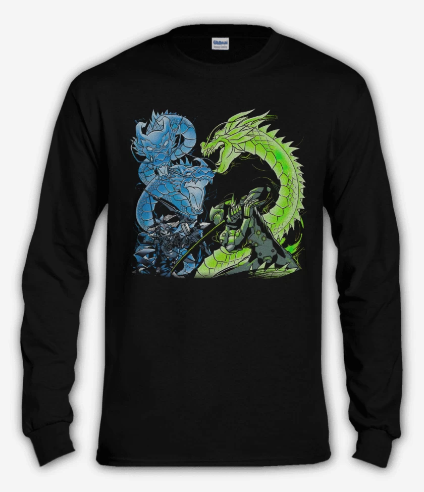 Polera manga larga Negro de Shimada Brothers