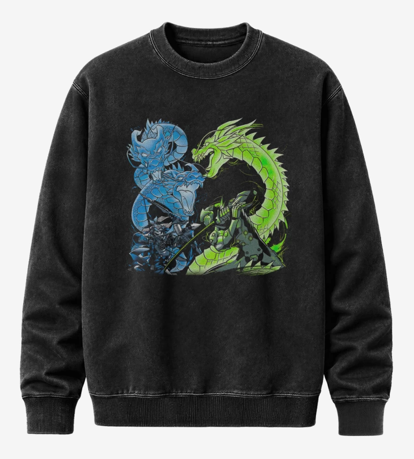 Poleron Polo Acid Wash Negro de Shimada Brothers