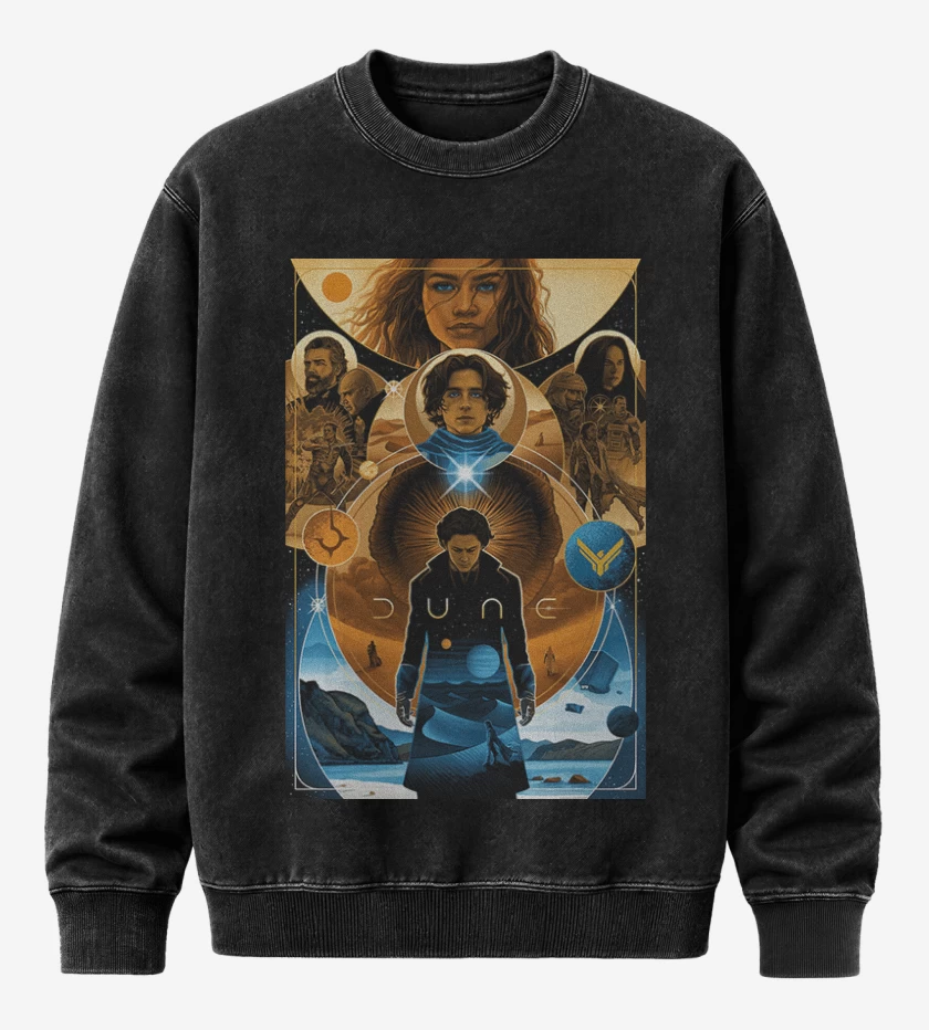 Poleron Polo Acid Wash Negro de Duna 2021