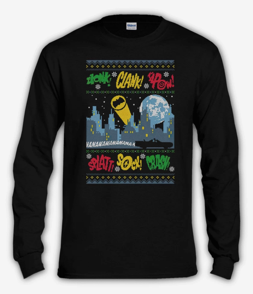 Polera manga larga Ciudad Gotica Navidad