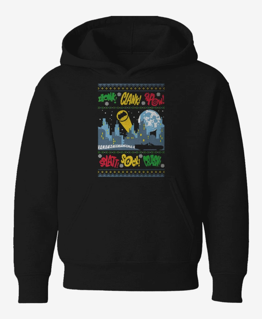 Poleron de niño Negro de Ciudad Gotica Navidad