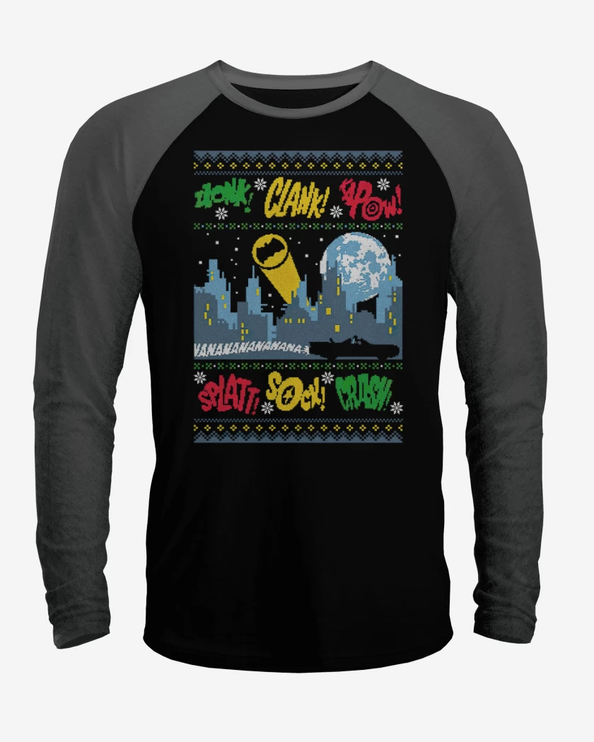 Polera Raglan Ciudad Gotica Navidad