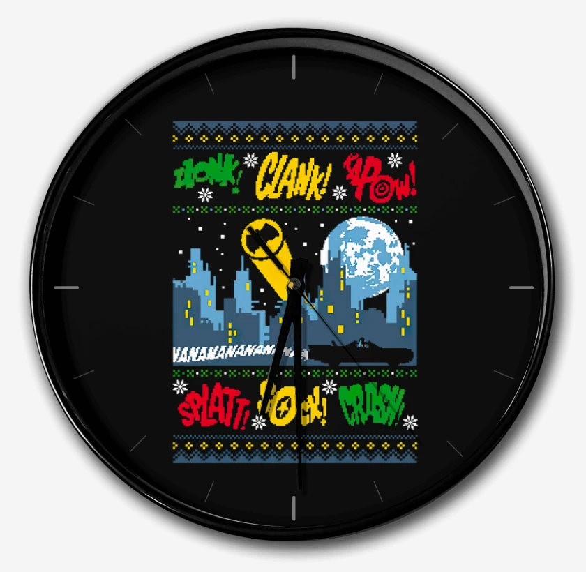 Reloj Negro de Ciudad Gotica Navidad
