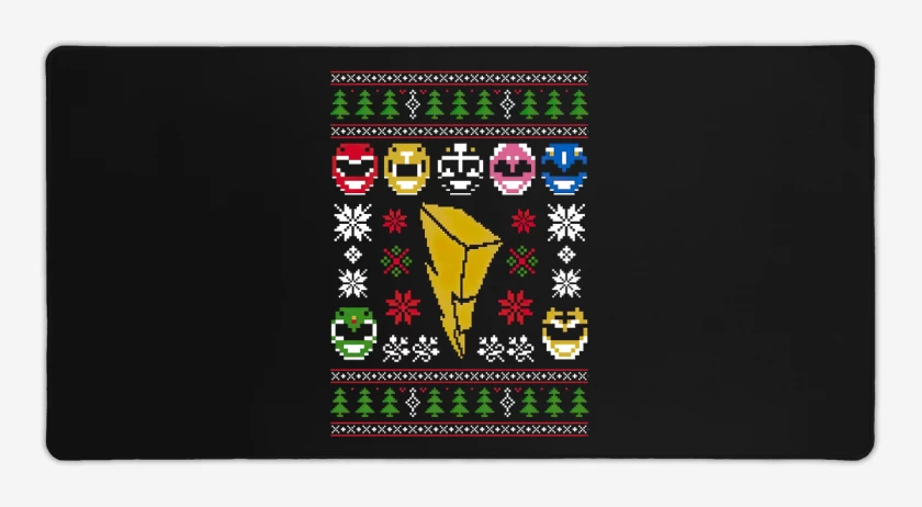 Mouse pad Gamer Negro de Rangers Navidad 