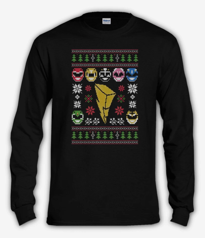 Polera manga larga Negro de Rangers Navidad 