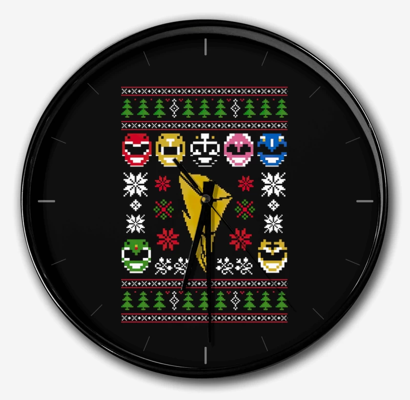 Reloj Negro de Rangers Navidad 