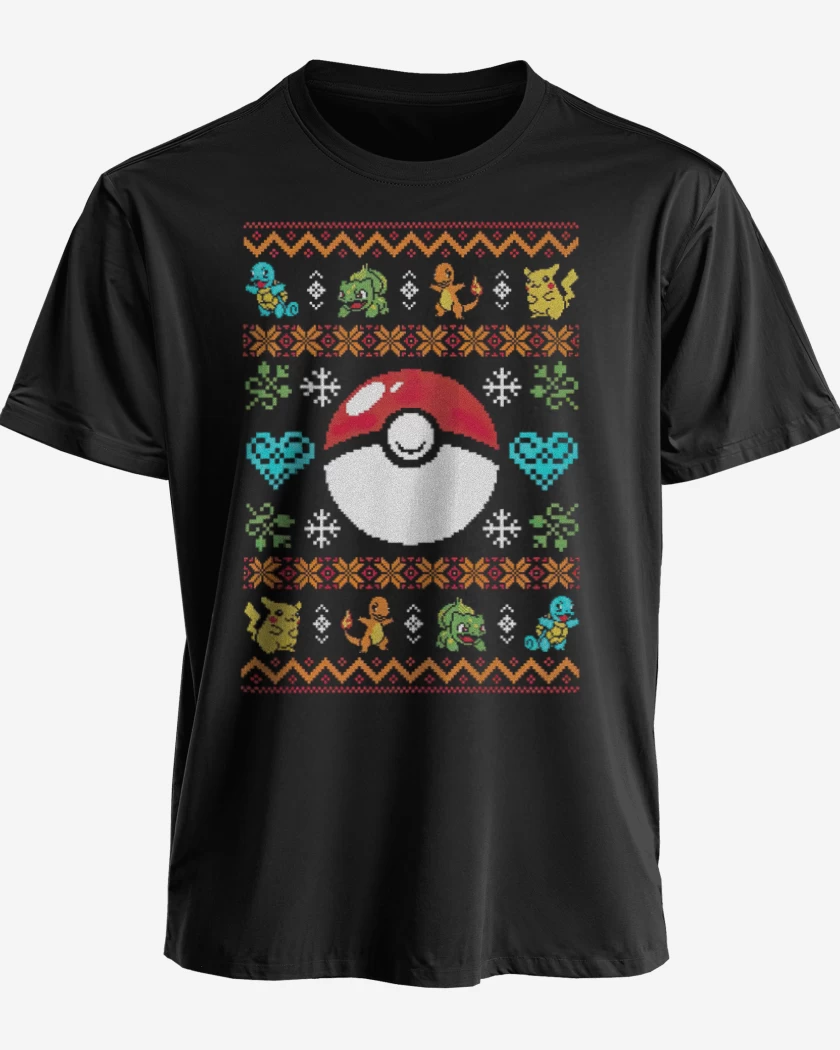 Polera premium Pokemon Navidad