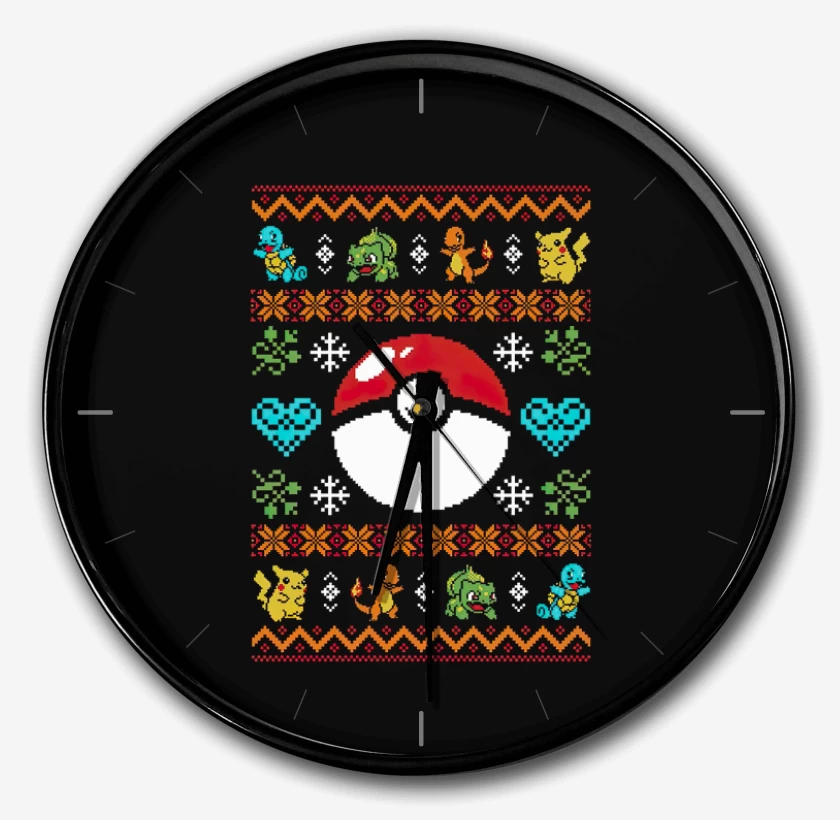 Reloj Negro de Pokemon Navidad