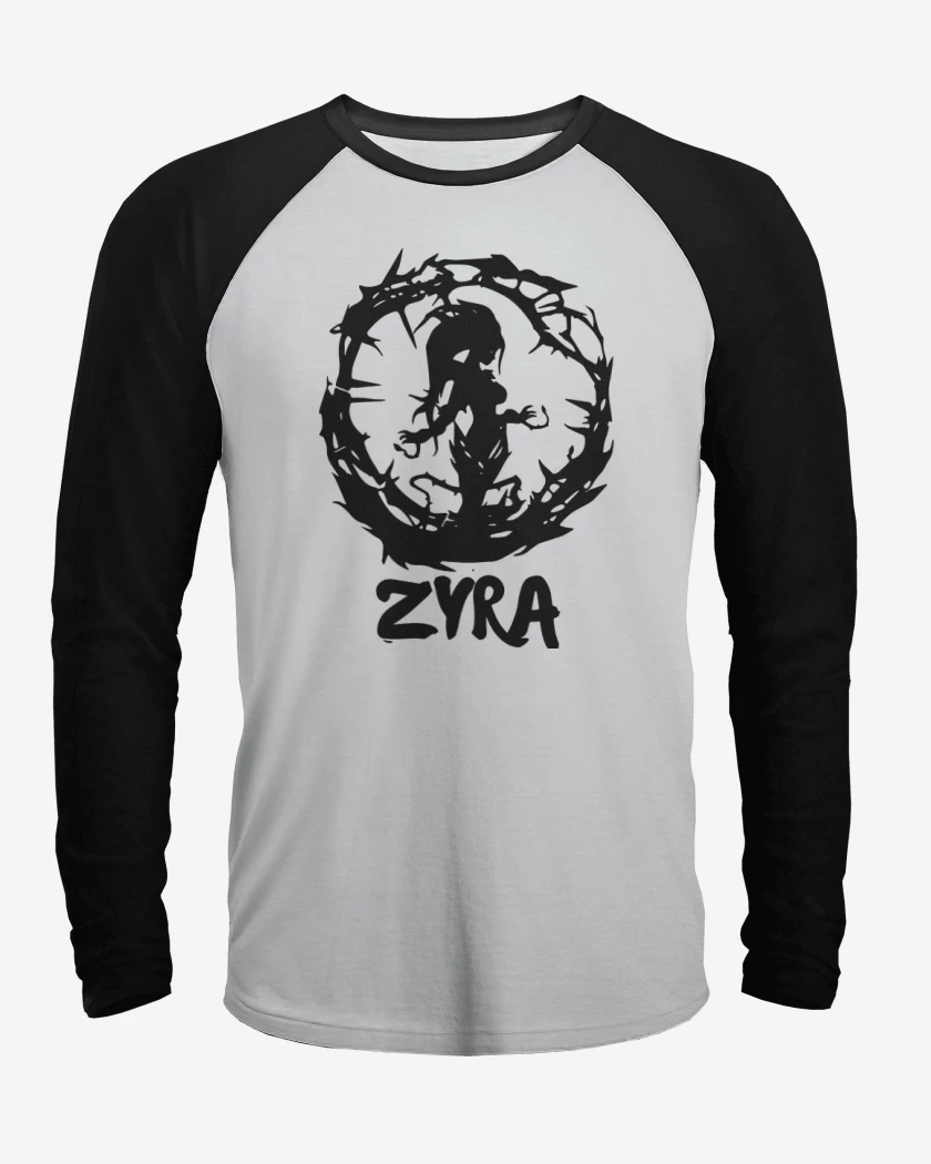 Polera Raglan Blanco / Negro de Zyra