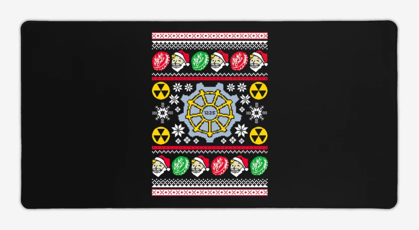 Mouse pad Gamer Negro de Fallout Navidad