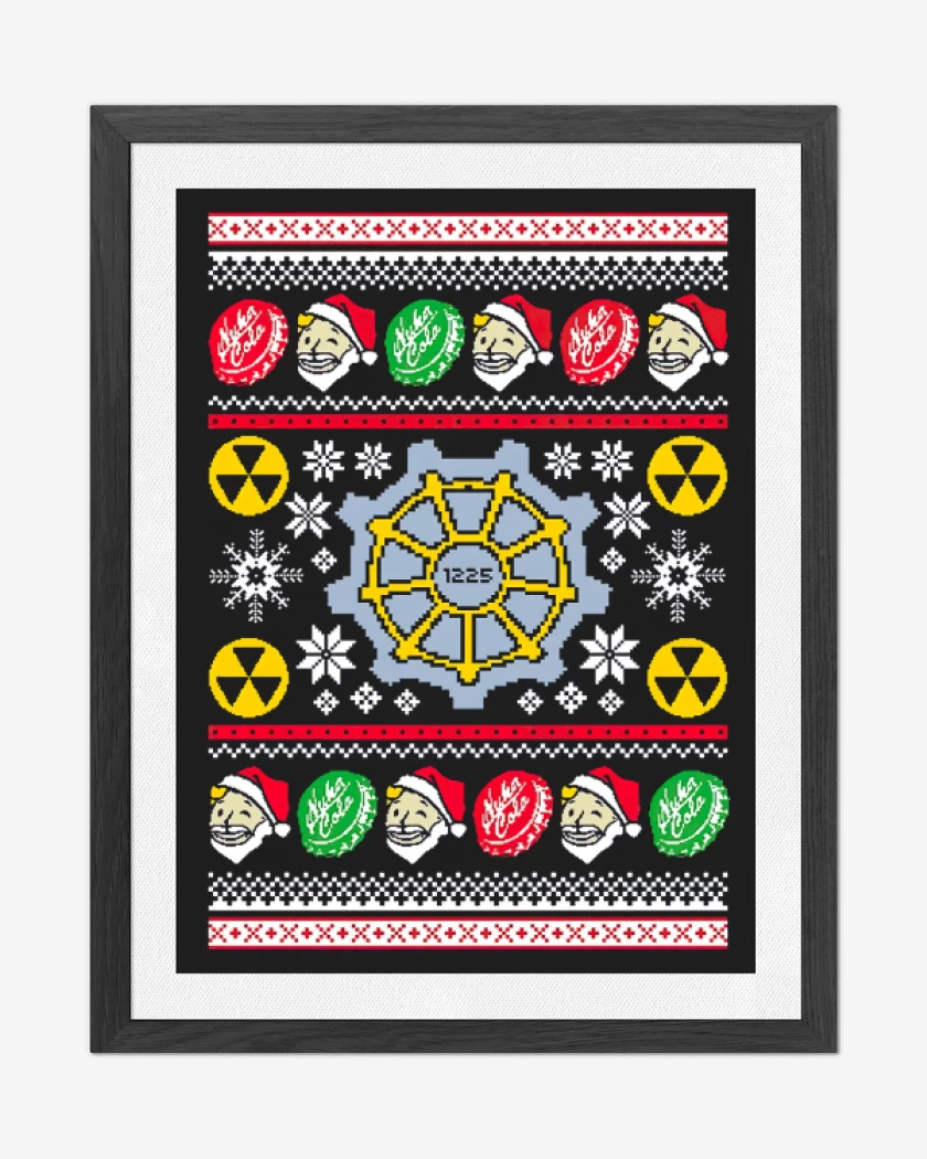 Cuadro decorativo Negro de Fallout Navidad