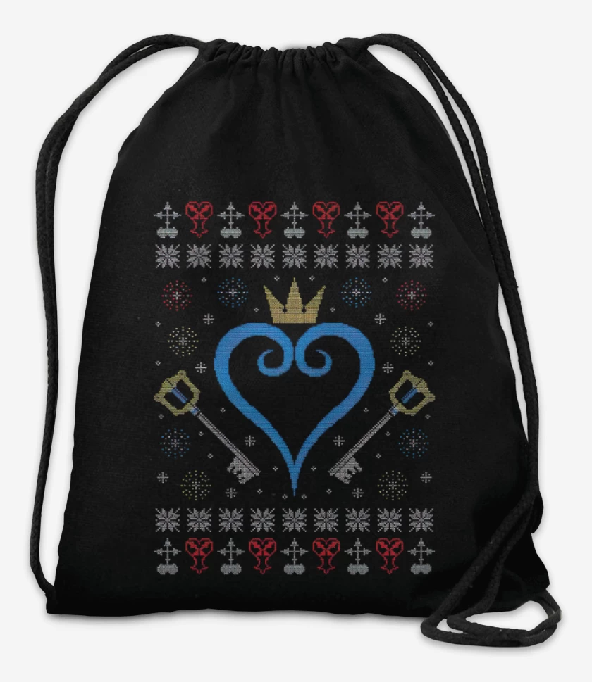Mochila Negro de Kingdom Hearts Navidad