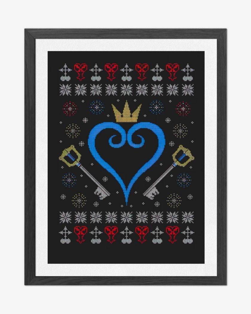Cuadro decorativo Negro de Kingdom Hearts Navidad