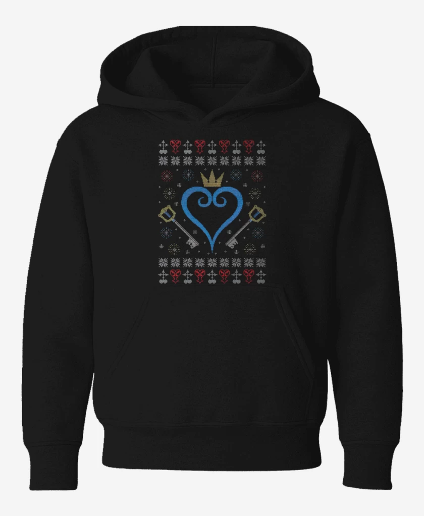 Poleron de niño Negro de Kingdom Hearts Navidad