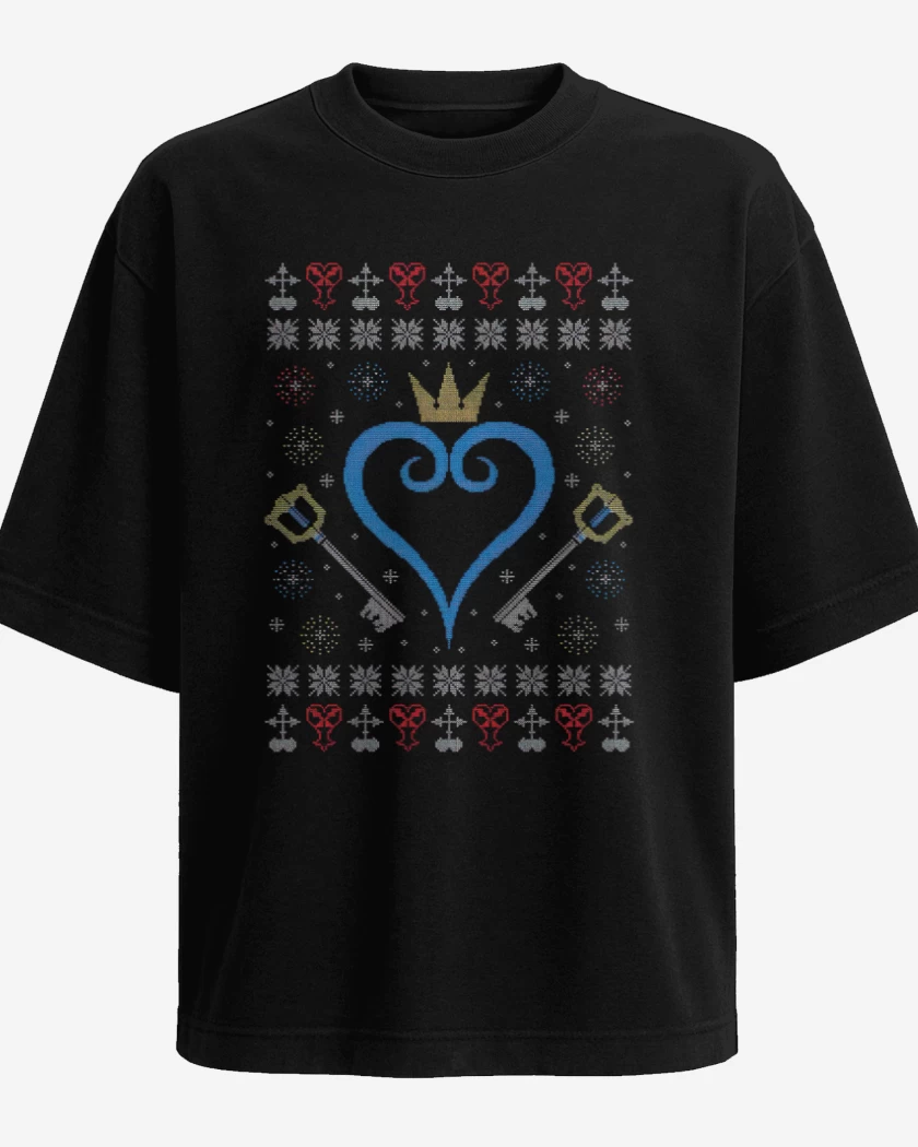 Polera Oversize Kingdom Hearts Navidad