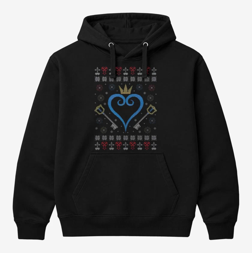 Polerón Canguro Negro de Kingdom Hearts Navidad