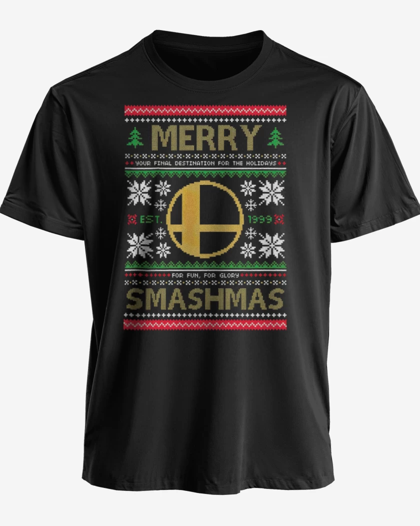 Polera premium Negro de Navidad Smash