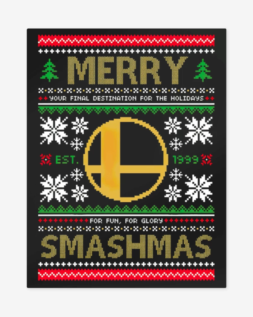 Print metalico Negro de Navidad Smash