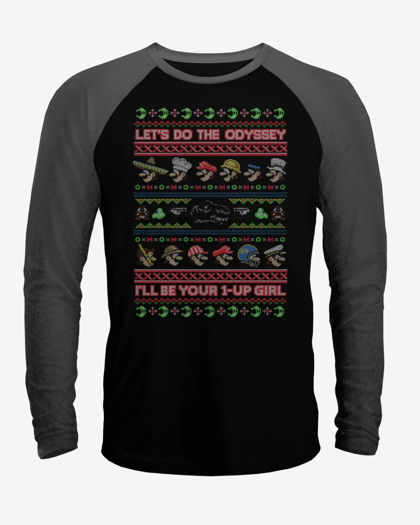 Polera Raglan Super Bigote Bross Navidad