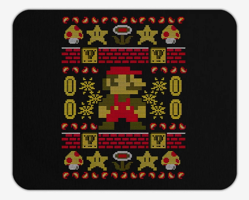 Mousepad Super bigote navidad 2