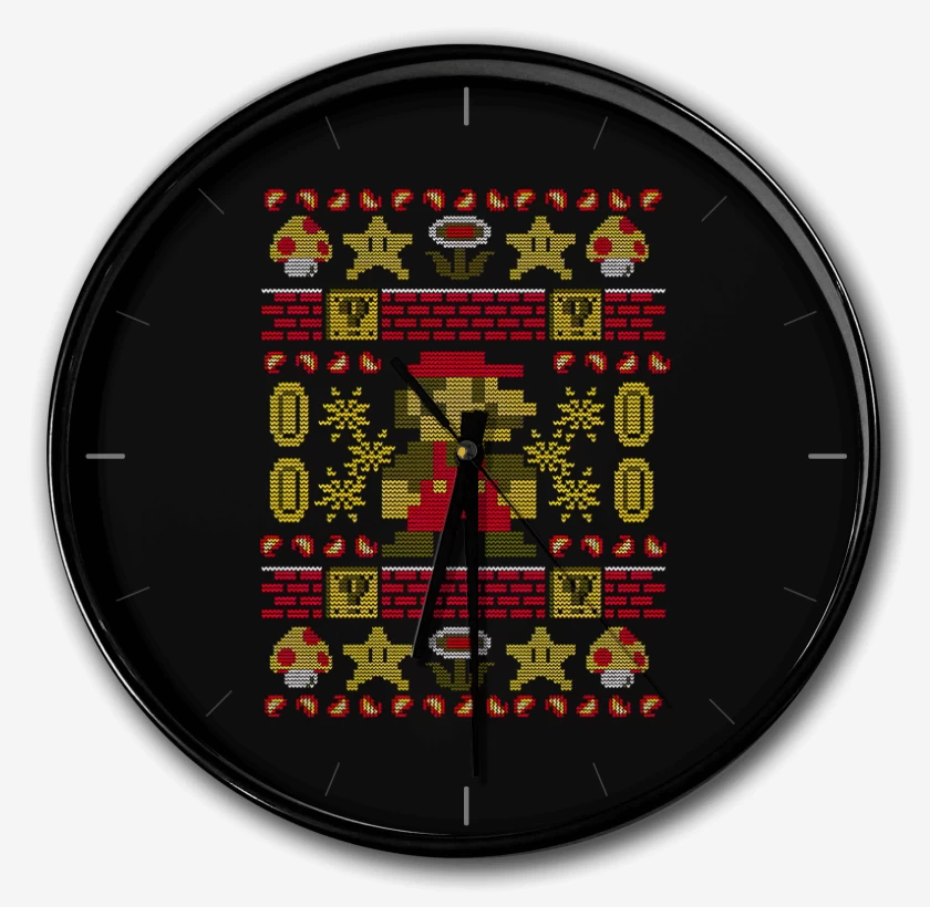 Reloj Negro de Super bigote navidad 2