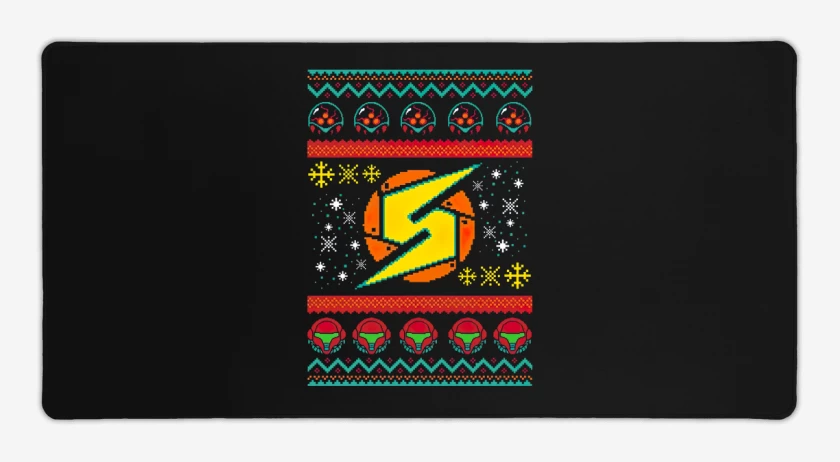 Mouse pad Gamer Negro de Metroid navidad