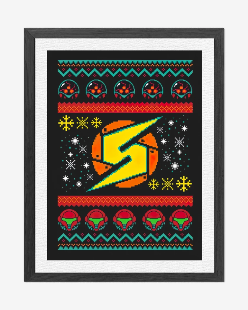 Cuadro decorativo Negro de Metroid navidad