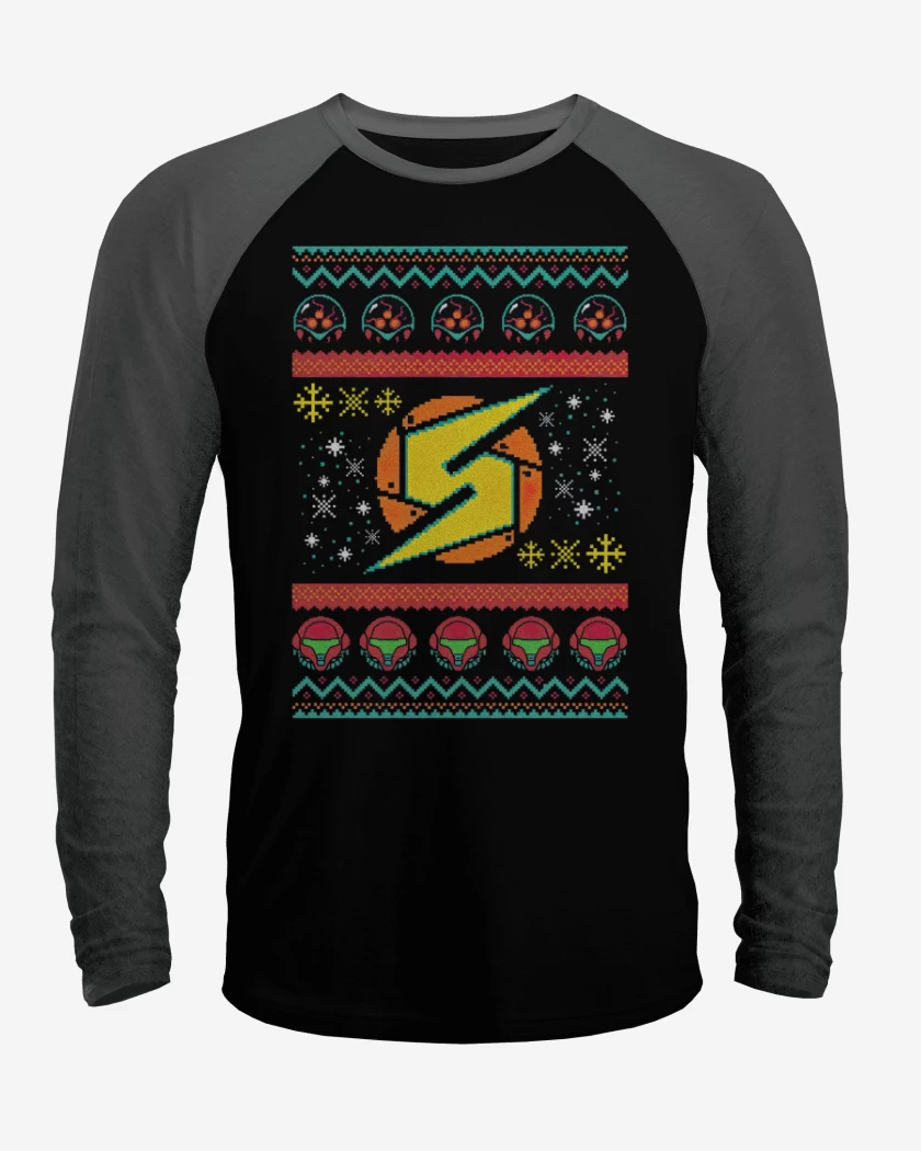 Polera Raglan Metroid navidad