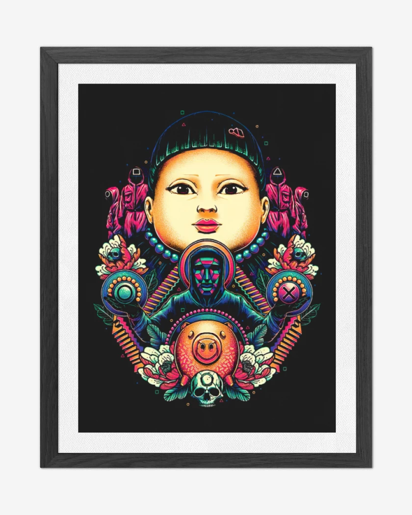 Cuadro decorativo Negro de El juegazo del calamar