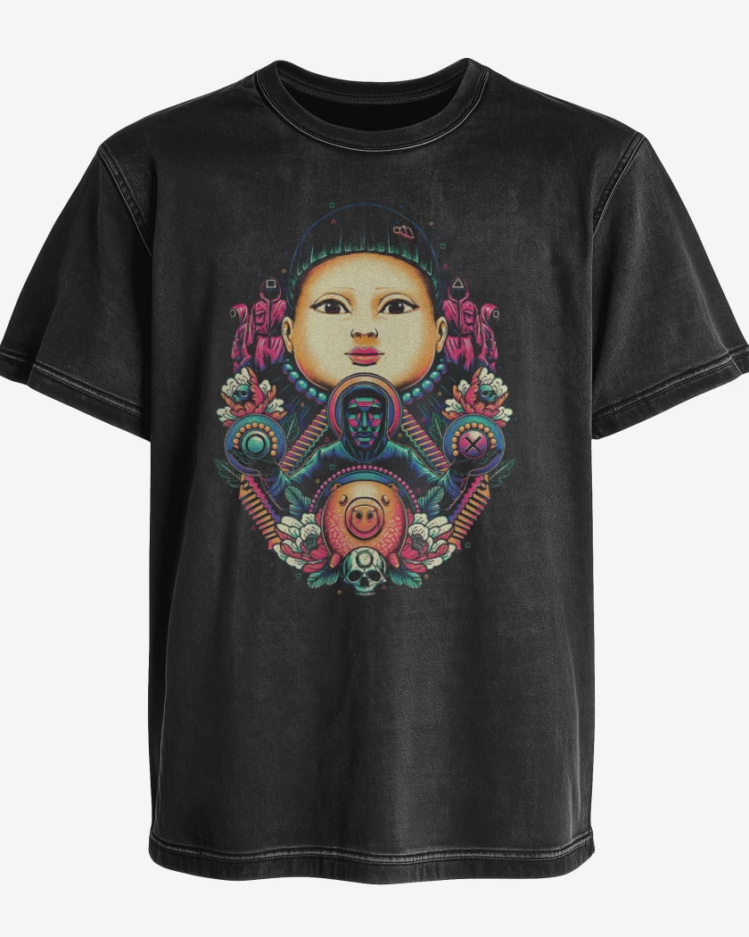Polera desgastada El juegazo del calamar