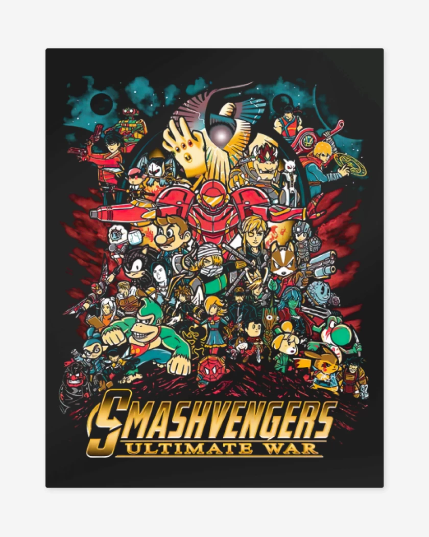 Print metalico Negro de Smash Avengers