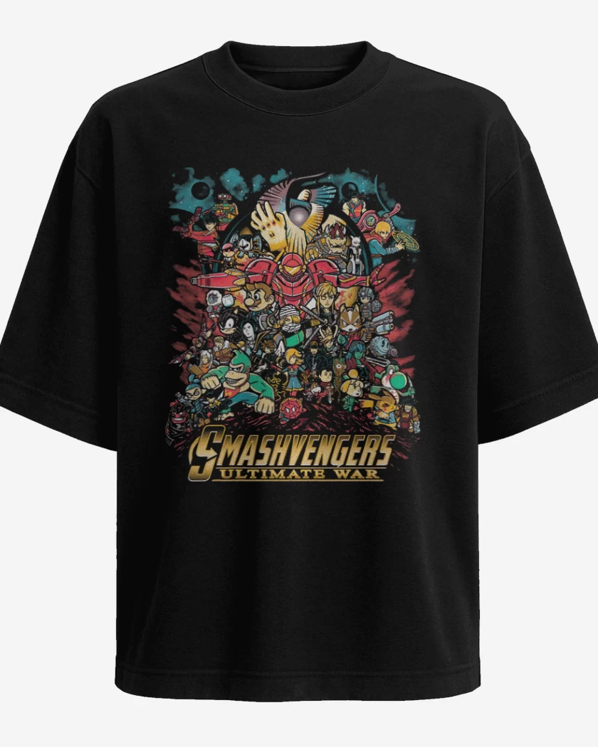 Polera Oversize Negro de Smash Avengers