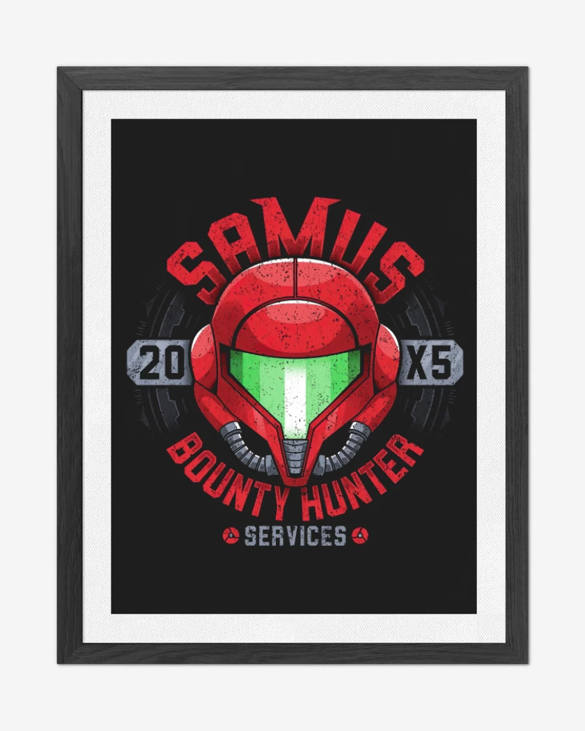 Cuadro decorativo Negro de Samus 20x5