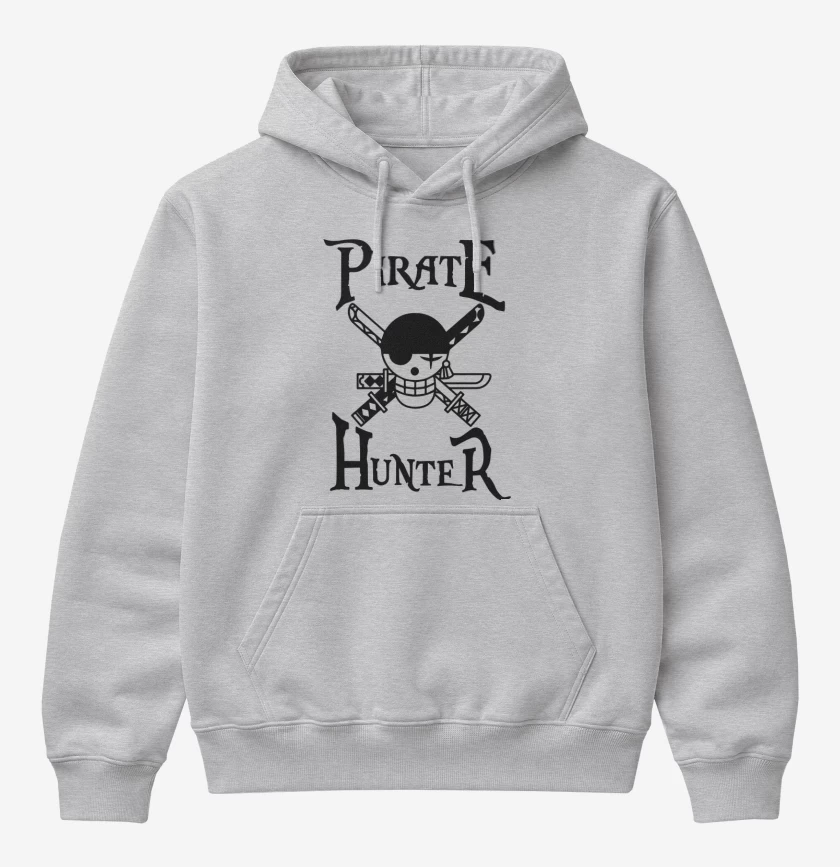 Poleron Canguro básico Gris Melange de Pirate Hunter