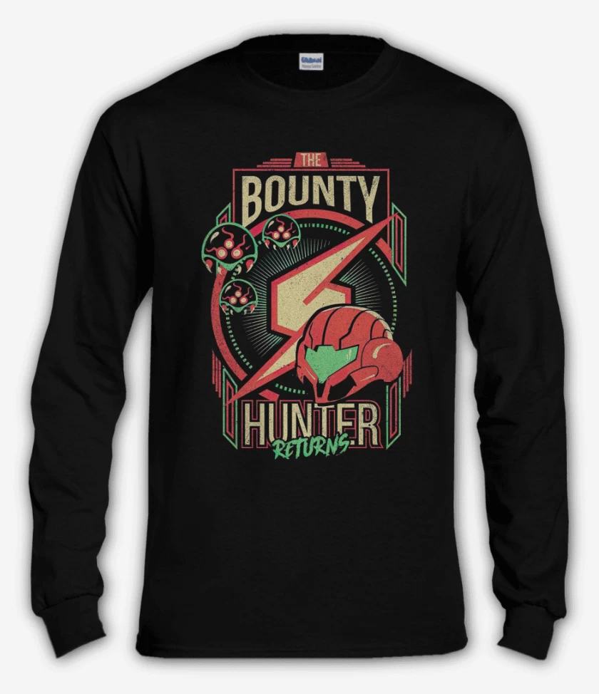Polera manga larga Negro de The bounty hunter returns