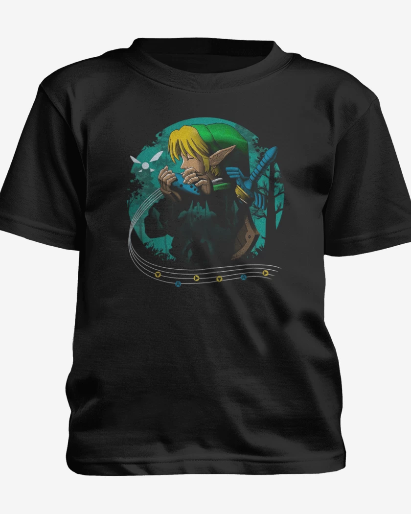 Polera de niño Negro de Hyrule time