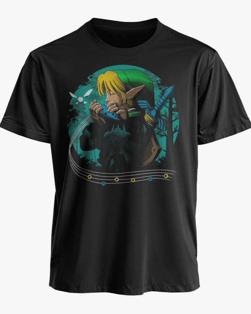 Polera premium Negro de Hyrule time