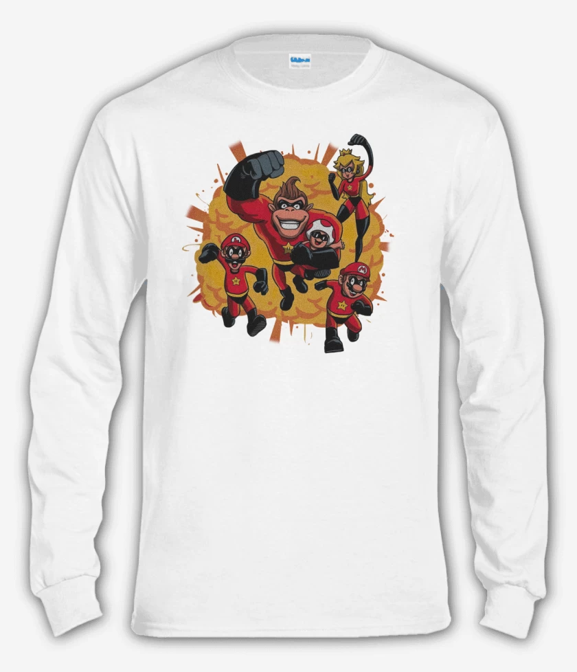 Polera manga larga Blanco de Increibles Snes