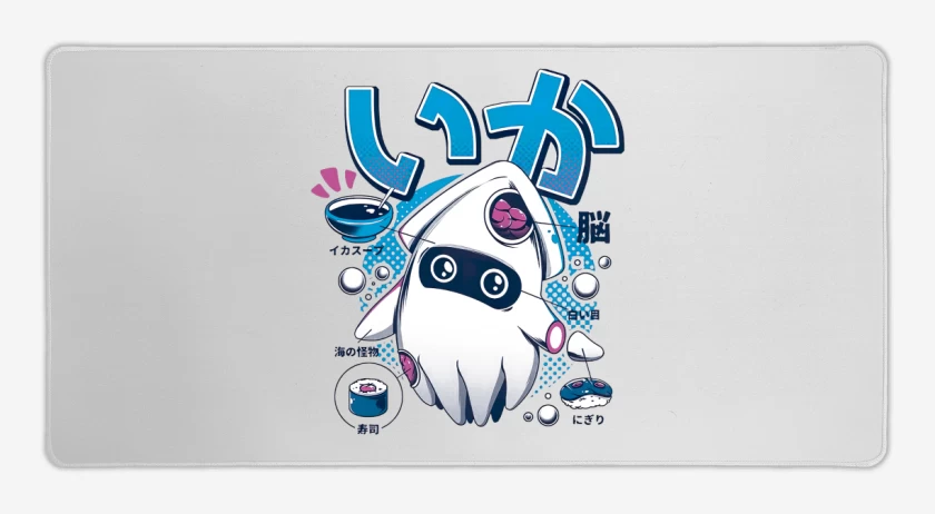 Mouse pad Gamer Blanco de Calamarcito