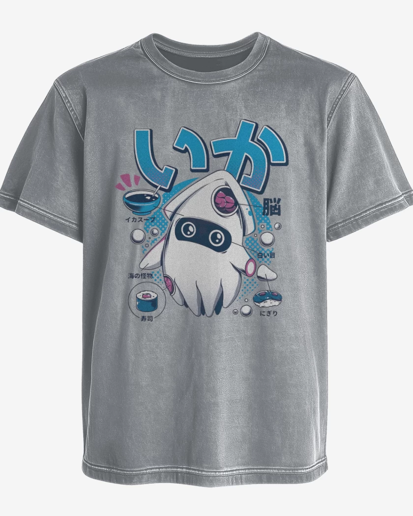 Polera desgastada Gris Melange de Calamarcito
