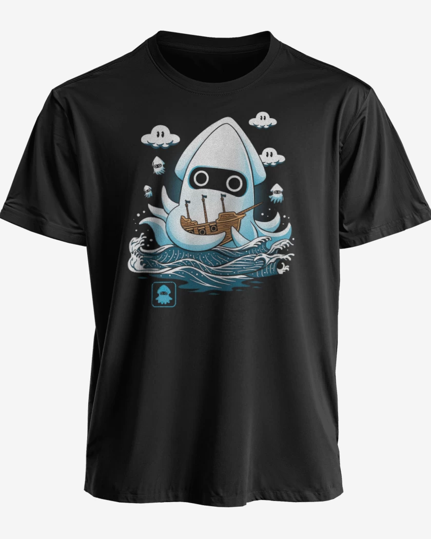 Polera premium Negro de Calamar