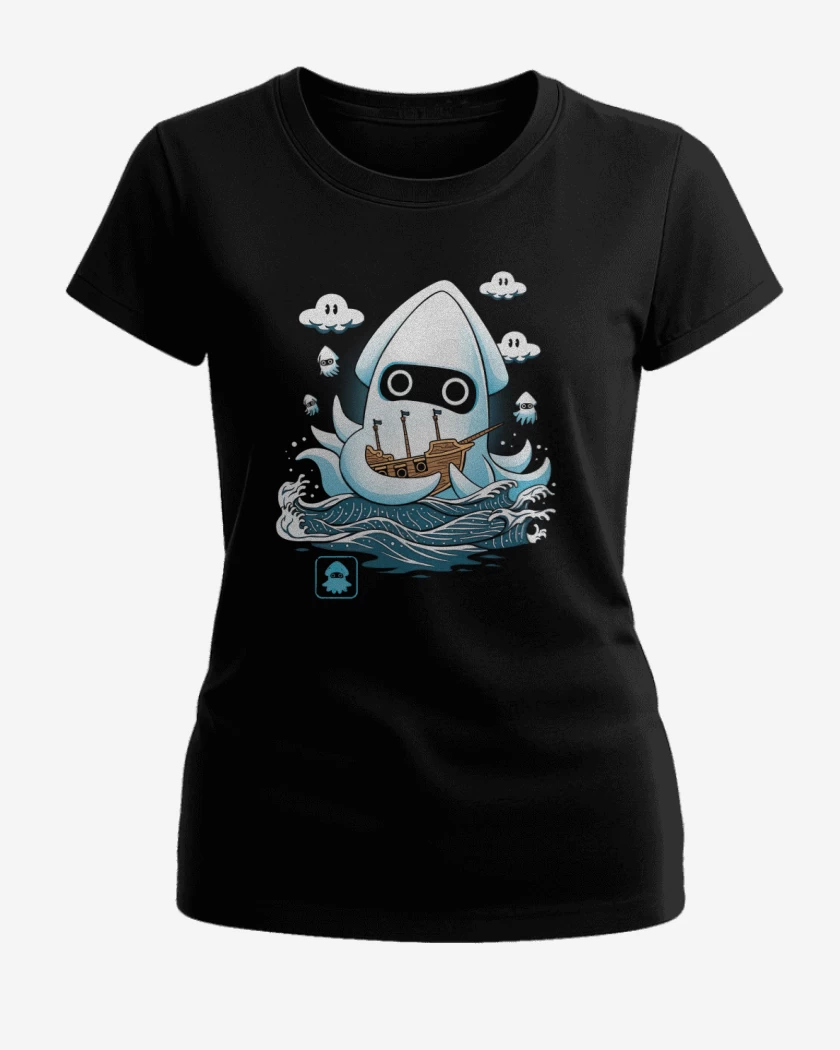 Polera de Mujer Negro de Calamar