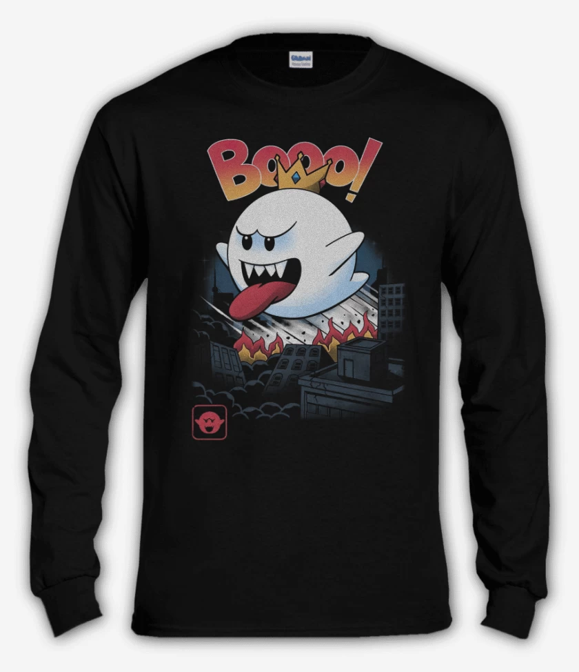 Polera manga larga Negro de King boo