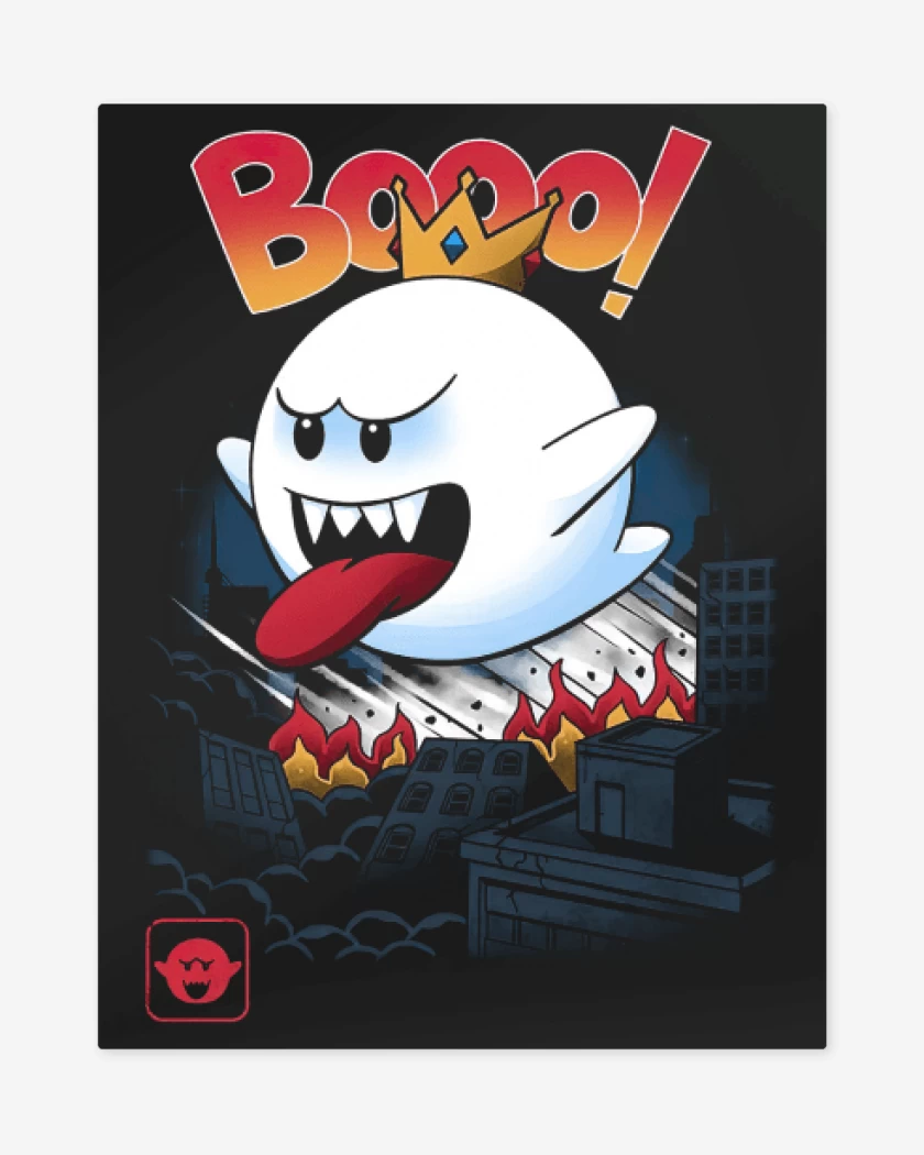 Print metalico Negro de King boo