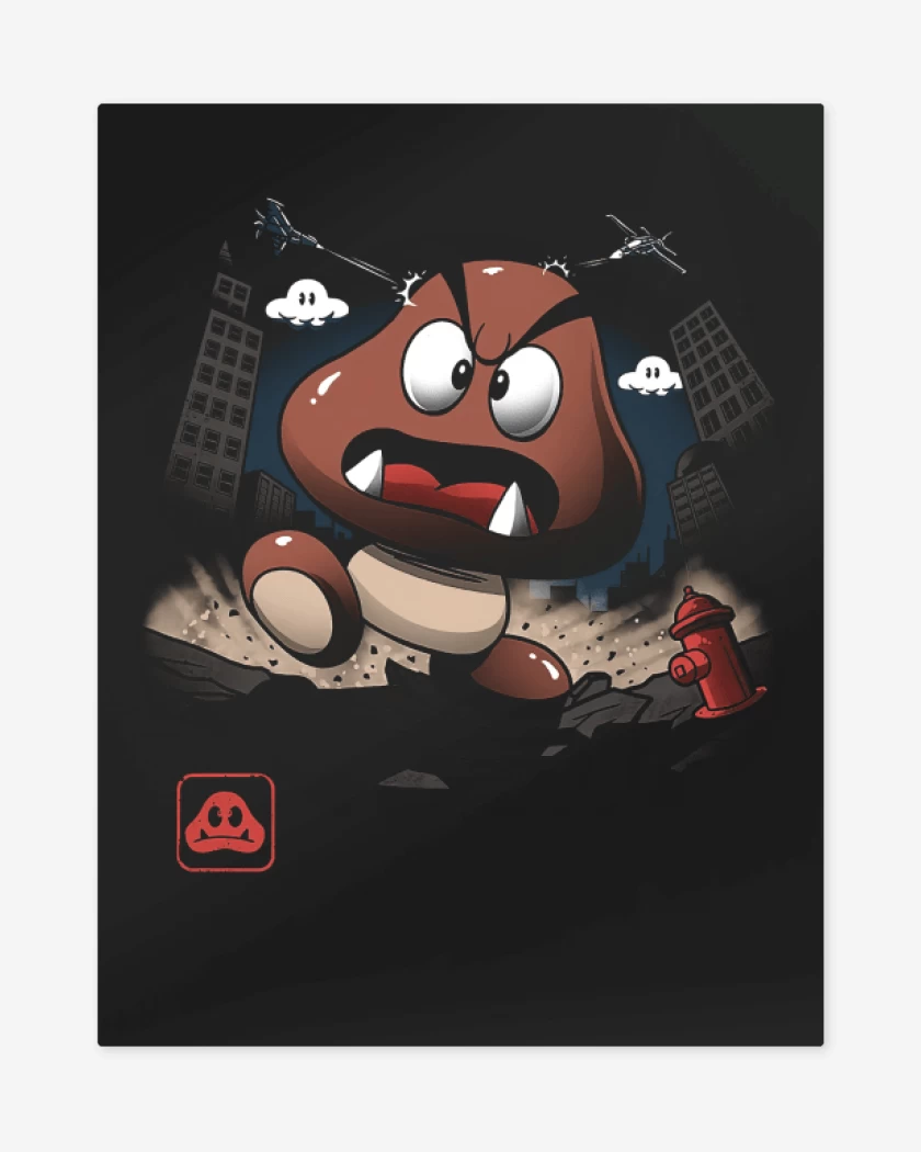 Print metalico Negro de Goomba 