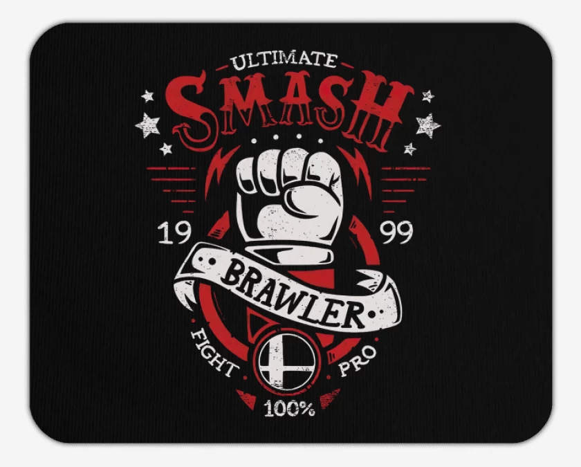 Mousepad Negro de Smash Brawler
