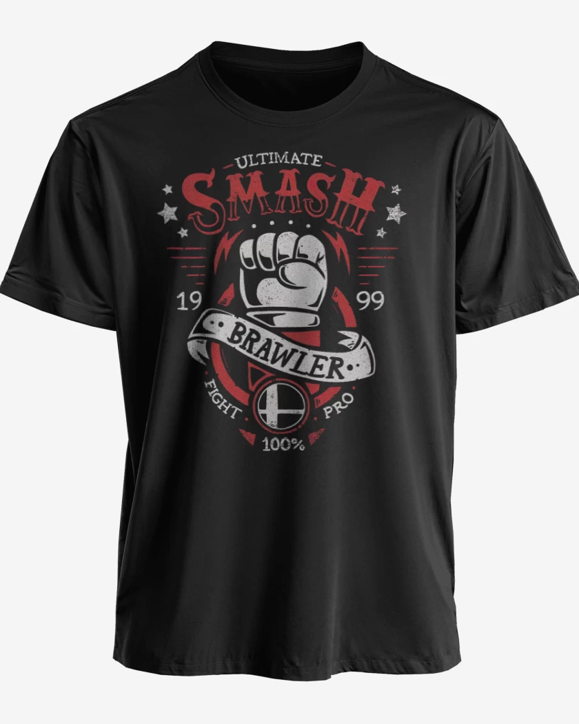 Polera premium Negro de Smash Brawler