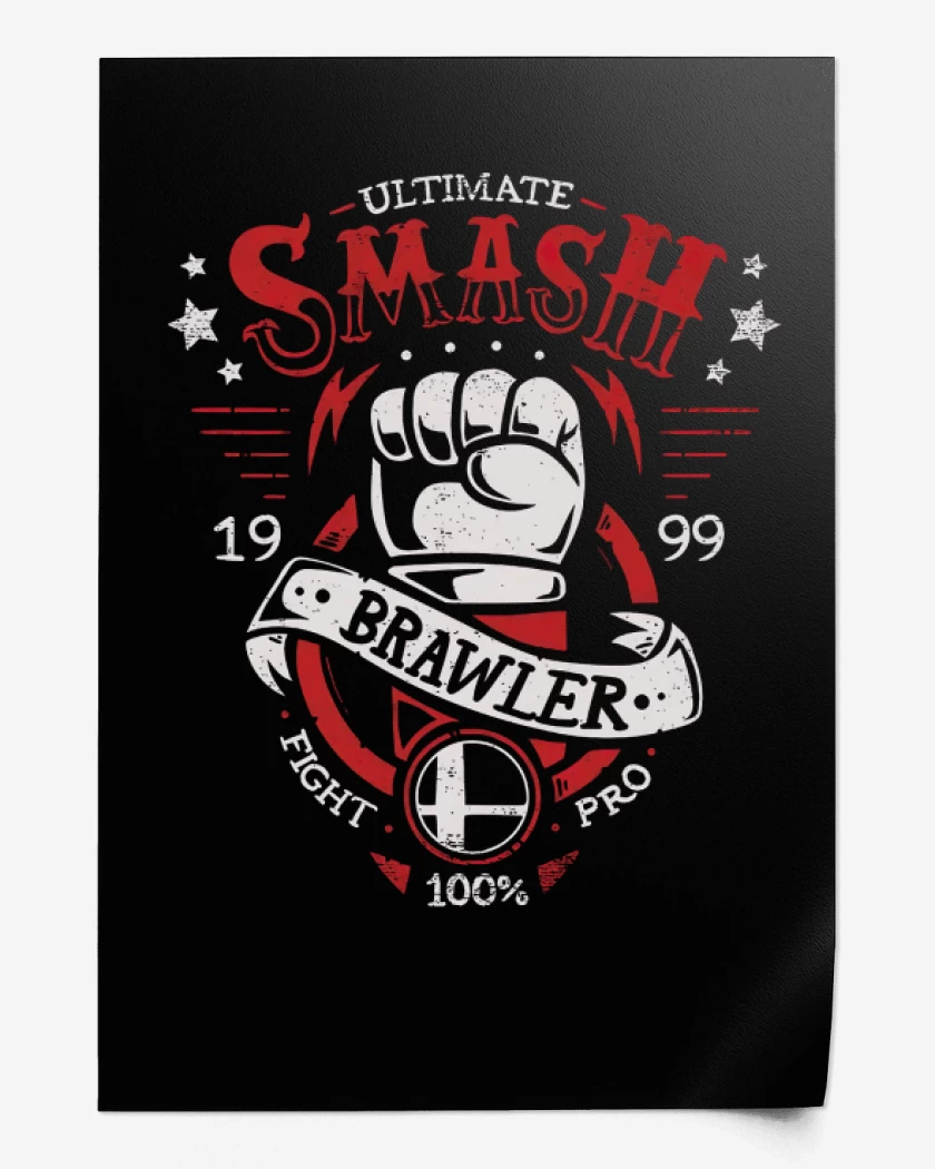 Print Negro de Smash Brawler